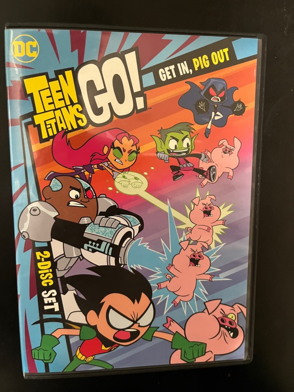 DC Teen Titans Go! DVD with Bright Multicolor Comic Art
